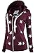 Ollie Arnes Womens Warm Lightweight Long Zip Up Fleece Hoodie Sweater Jacket
