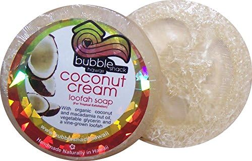 Hawaiian Bubble Shack Loofah Glycerin Soap Coconut Cream