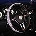 GenericJINCHENG Kishi Car Leather Steering Wheel Cover Universal Breathable Anti-Slip Wheel Sleeve Protector (Rhinestones (Black)