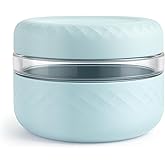 Cafezi 16 oz (2 Cup) Glass Lunch Bowl Container with Lid | Leak & Spill Proof, BPA-Free, Microwave & Dishwasher Safe, Airtight Meal Prep & Food Storage Jar for Lunch, Salad, Soup, Oats, Stew, Yogurt