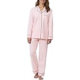 PajamaGram Pajama Set For Women - Pajamas Women Jersey Boyfriend, 100% Cotton