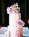 Oh Baby Shower Cake Topper Decoration – Hard Cardboard Gold Glitter 1 Pack – by ROUNDSQUARE