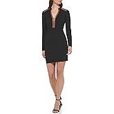 Guess Womens Sheath with Zip Up Neck Dress
