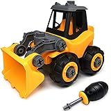 WisToyz Take Apart Toys, Toy Vehicles, Toy Bulldozer Toddlers Toys, Constructions Vehicles Set with Screwdriver, Ideal Educational Toy for Boys & Girls Aged 3, 4, 5, 6