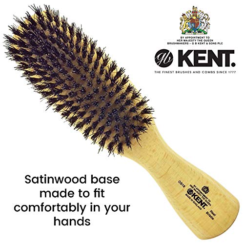 Kent OS18 Handmade Travel Hair Brush for Thick Hair Grooming Natural