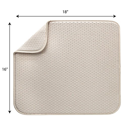 Envision Home Dish Drying Mat for Kitchen, Absorbent, Reversible