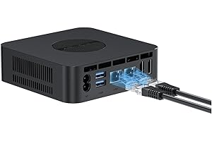 TRIGKEY Key N100 Mini PC, Intel N100 (4C/4T, Up to 3.4GHz) 16G DDR4 500G M.2 2280 SSD Mini Computer, Dual 1000M LAN Micro Com