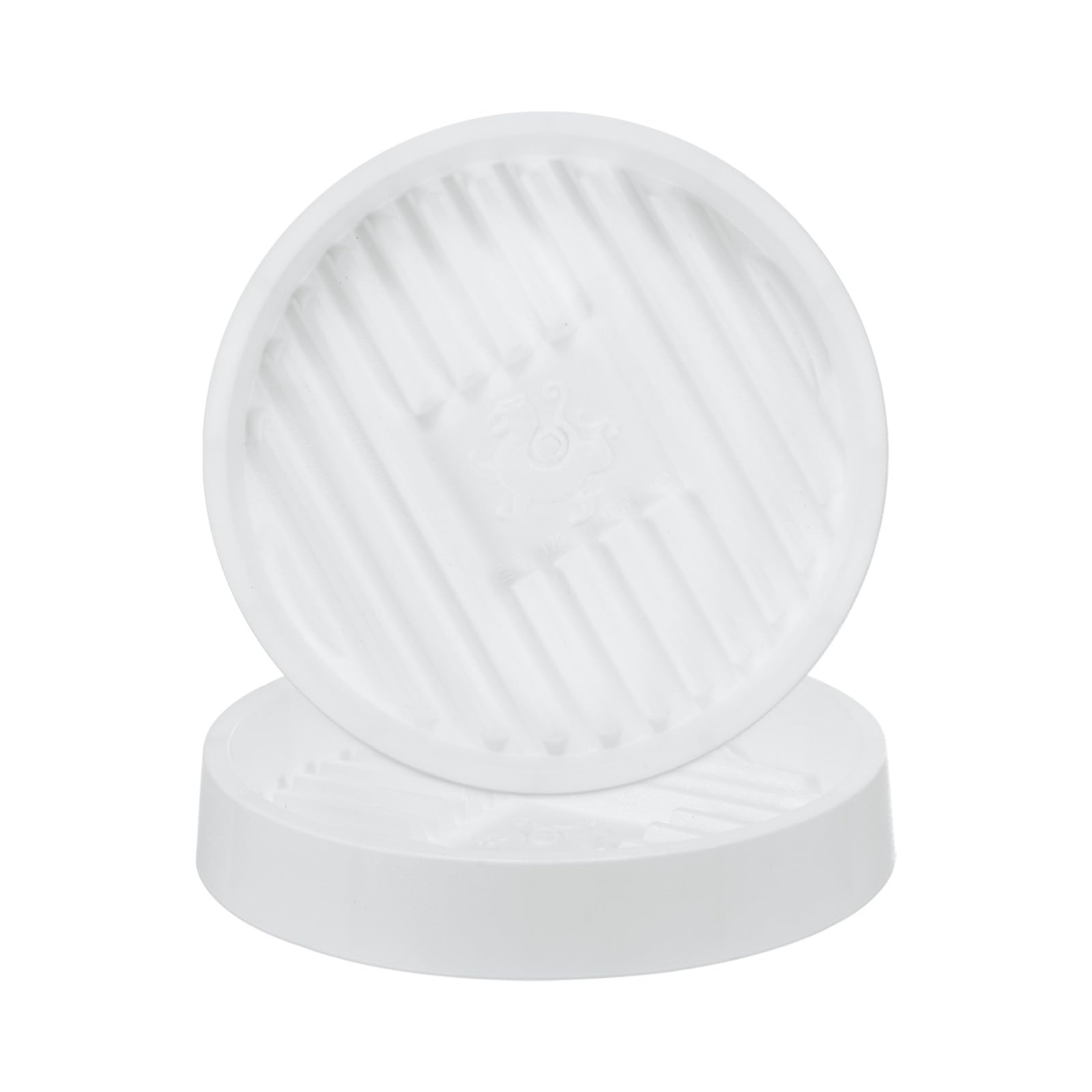 M METERXITY 2-Pack Plant Saucer, 4.7 Inch 12cm Flower Pot Saucers, Thicker Anti-Rot Root Plastic Plant Saucer for Indoor/Outdoor Potted Plant/Plant Water Catcher Tray [White]