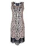 PrettyGuide Women's 1920s Gatsby Dress Sequin Paisley Cocktail Gatsby Dress