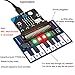 MakerFocus BBC Microbit Accesories Mini Piano Module for BBC Micro:bit Board, Touch Keys to Play Music, Micro:bit Edge Connector Directly Pluggable, with RGB LED, Buzzer to Play Music