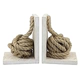 Stonebriar SB-6066S2 Beach House White Wood Bookends ,Pack of 2