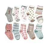 Deer Mum Little Girl Cute Fun Cotton Crew Socks(6 Pairs)