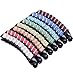 Prettyou Bling Bling Crystal Banana Hair Clip for Women, Pack of 8