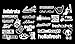 JDM Mega White Vinyl Decal Sticker Pack Lot Bundle of 27 Ota#331