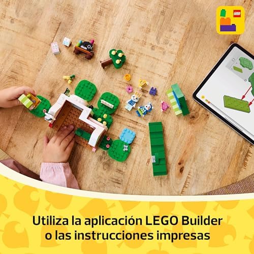 Loja de roupa Animal Crossing de The Little Sisters Building Game, figuras de brinquedo de ouriço e coelho, presente para raparigas, rapazes e jogadores de videojogos com 6 anos ou mais 77055