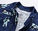 MMII pajamas Baby Boys Footed Space Pajamas Sleeper 100% Cotton Blanket Blue Size 18-24 Months