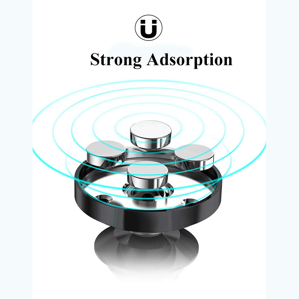 LucaSng Universal Magnetic Car Phone Holder, 2PCS Rotatable Car Phone Mounts for Dashboard and Air Conditioner Outlet (Gold)