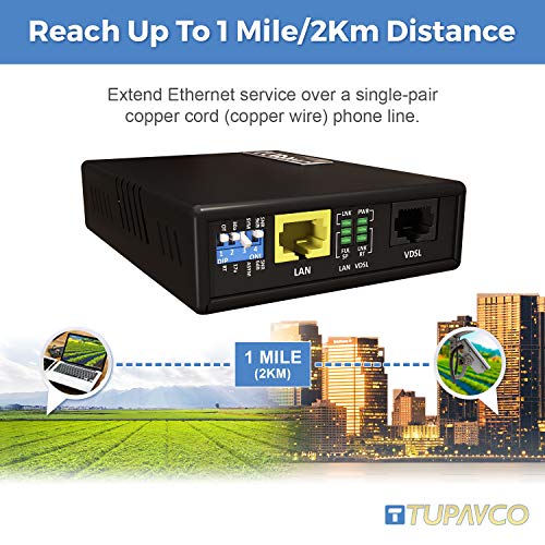 Tupavco Extender Kit (Pair) LAN Network Cable Range Extension (up to 7000ft) TEX100