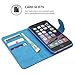 Snugg iPhone 6 Plus / 6S Plus Wallet Case – Leather Card Case Wallet with Handy Stand Feature – Legacy Series Flip Phone Case Cover in Electric Blue