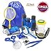 Xilang Kids Explorer Kit, 11-in-1 Outdoor Exploration Gift Set for Camping, Hiking and Pretend Play - Children's Toy Binoculars Compass Flashlight Bug Catcher Whistle Insect Net Magnifier Backpack