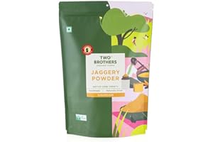 Jaggery Powder made from Juiciest Sugarcane | No Sulphur, No Chemicals | Best Alternative of Sugar | Natural Sweetener | 16 Oz from Two Brothers Organic Farms