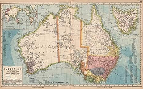 Amazon Com Australia White Unexplored Violet Green Best Sheep Country Letts 1889 Old Map Antique Map Vintage Map Printed Maps Of Australia Posters Prints