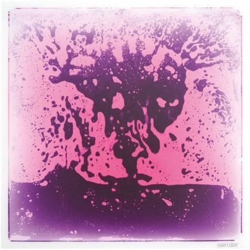 Surfloor New, Bright & Cosmic Colored Liquid Tile, Purple/Pink, 19.5 X 19.5 by Surfloor