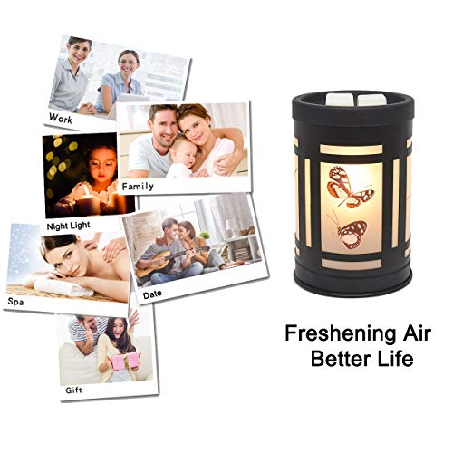 EQUSUPRO Metal Wax Melt Warmer Candle Wax Electric Burner Melter Fragrance Lamp for Home Office Bedroom Living Room Decor Gifts (Trochilus)