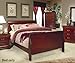 Coaster Twin Saint Laurent Sleigh Bed, Cherry Finish