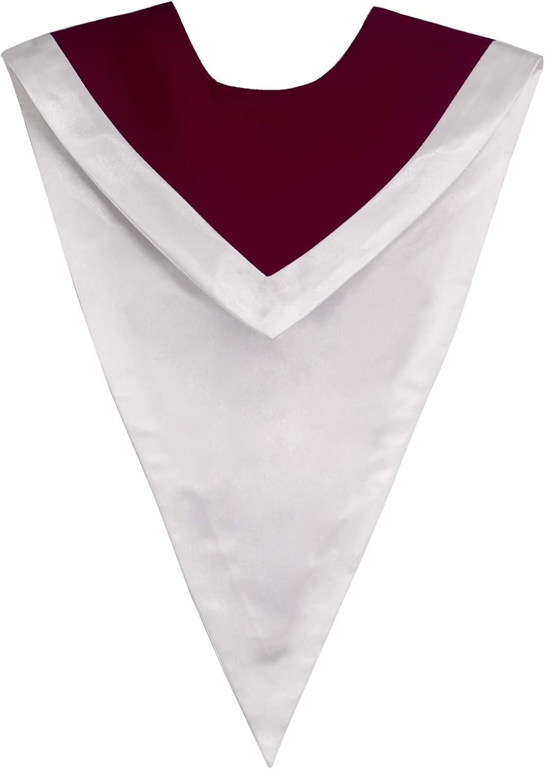 IvyRobes Unisex Reversible V Shape Choir Stole with Border Maroon/White: Clothing
