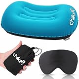 ChillaX UltraLight Camping Pillow - Compressible, Compact, Inflatable, Comfortable, Ergonomic Pillow for Neck & Lumbar Support and a Good Night Sleep while Camp, Backpacking
