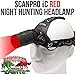 Wicked Lights ScanPro iC Night Hunting Headlamp with RED Intensity Control LED for coyote, predator, and hog hunting