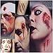 CloudWave Scars Tattoos, 3+5 Pack Body Face Scar Sticker Waterproof Temporary Terror Wound Blood Injury Scar Fake Tattoo for Halloween Party Prop, Zombies Cosplay (Zombie Kit Multi Color)