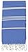 Nature Is Gift Turkish Peshtemal Pestemal Towel Thin Camping Bath Sauna Beach Gym Pool Fouta Towels 100% Cotton 70x40 inches Royal Blue