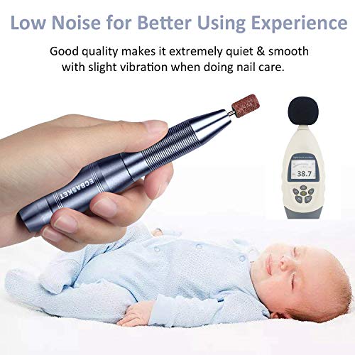 ECBASKET Electric Nail File Nail Electric Drill Nail Dremel Nail File Drill Portable Nail Drill Machine for Acrylic Gel Nails with 150pcs Sanding Bands 11pcs Drill Bits (black)