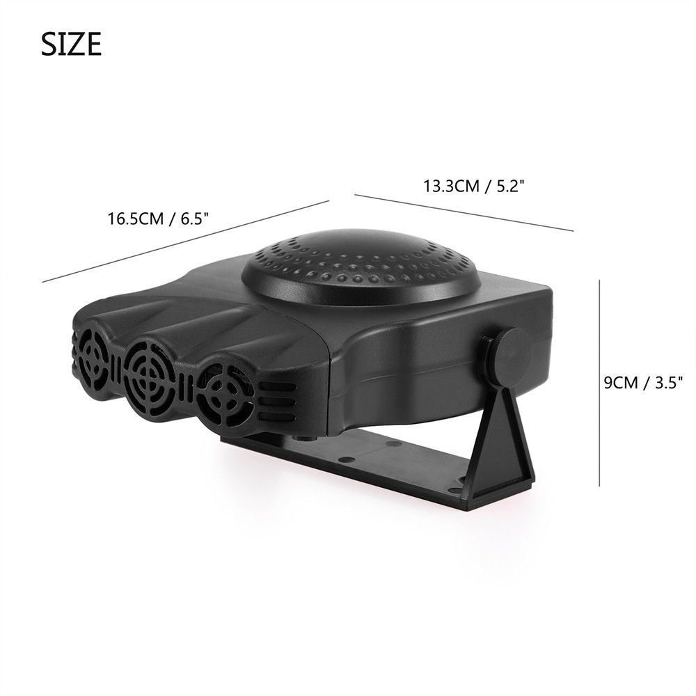 Portable Car Heater Fan, ixaer Car Vehicle Heating Cooling Fan 30 Seconds Fast Heating Quickly Defrosts Defogger 12V 150W Auto Ceramic Heater Cooling Fan 3-Outlet - Winter Auto Windscreen Heater Fan