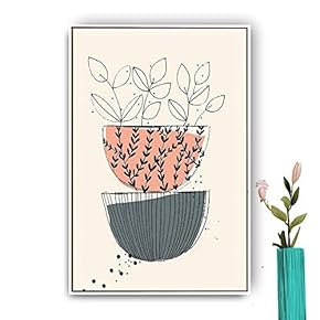 Framed Canvas Wall Art for Living Room, Bedroom Abstract House Canvas Prints for Modern Home Decoration Ready to Hang - 16"x24" inches