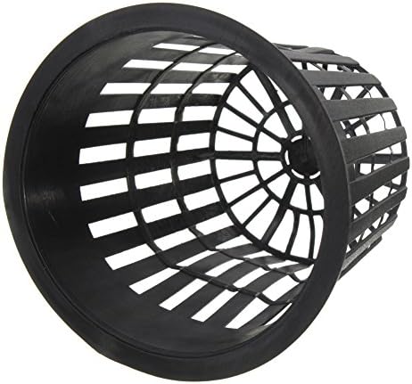Plastic Planting Baskets,Hydroponic Mesh Pot,for Aquarium Aquatic Water Plant Grass Cultivate Planting Hydroponic Containers Tools 10pcs(Black)