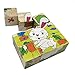 rolimate Educational Preschool Wooden Cube Block Travel Jigsaw Puzzles - Dog Sheep Duck Chicken Rabbit Dairy Cow, Birthday gift toy for Age 3 4 5 6 7 Years Old and Up Toddlers Kids Baby Boy