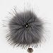 12pcs Faux Fox Fur Pom Pom with Press Button Removable Knitting Hat Accessories 4.3 Inches