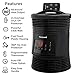 Honeywell HHF370B 360 Degree Surround Fan Forced Heater with Surround Heat Output Charcoal Grey Energy Efficient Portable Heater with Adjustable Thermostat & 2 Heat Settings , Black