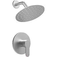 HomGoo Badewannen-Duscharmatur Set – Gebürstetes Gold, Mit 15,2 Cm Regenduschkopf & Ventil
