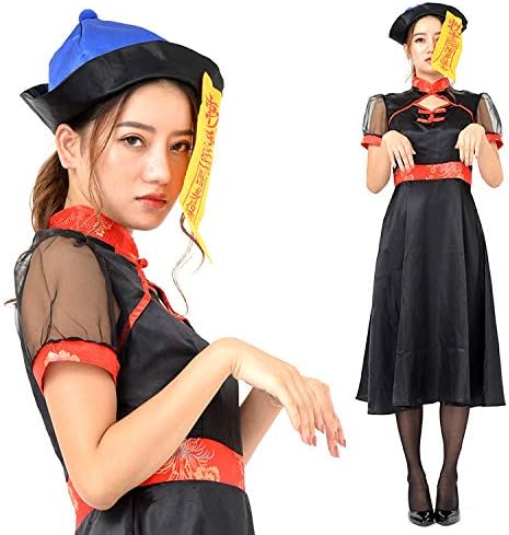 Amazon エレガントキョンシー キョンシー コスプレ ロング丈 レディース 赤 コスプレ 仮装 通販