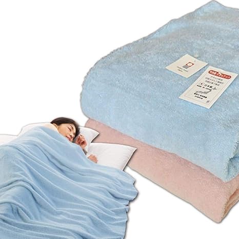 Amazon Co Jp メーカー直販 今治タオルケット ダブル 180 230cm 日本製 無地 パイルが抜けにくい 洗える 綿マイヤー織り 今治タオルブランド認定 ブルー ホーム キッチン