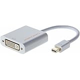 Cablecreation Gold Mini Displayport (Thunderbolt Port Compatible) to DVI Adapter Cable for Mac Book, Imac and More, White Color