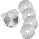 60mm Rotary Cutter Blades 5-Pack Replacement Blades Fits Fiskars, OLFA,Martelli,Dremel,Truecut,DAFA for Quilting Scrapbooking Sewing Arts &amp; Crafts Sharp and Durable Cutter Blade (silver)