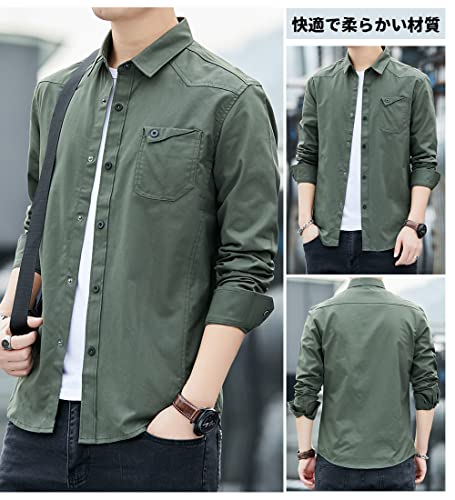 Amyni Men's Shirt, Long Sleeve, Short Sleeve, Casual, Plain, Oxford Shirt, Cotton Shirt