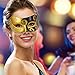 TecUnite 14 Pieces Unisex Retro Half Masquerade Masks Face Mask Venetian Mask for Fancy Dress Costume Party (Gold and Black)