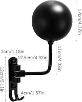 Olymajy Helmet Stand Wall Mounted Rotatable Hat Rack Motorcycle Hard hat view 3