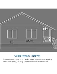 Frienda - Cable de alimentación para exteriores (resistente a la intemperie, 23.0 ft, con adaptador de alimentación 3.0 de carga rápida, compatible con Arlo Pro y Arlo Pro 2 para operar continuamente tu cámara Arlo)